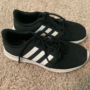 simple black and white adidas sneakers